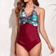thumbnail image 4 of Traje de baño de una pieza Traje de baño de mujer con tiras cruzadas en la parte delantera Traje de baño con estampado floral Traje de baño de bikini sexy Zhivalor BST3000925-5, 4 of 6