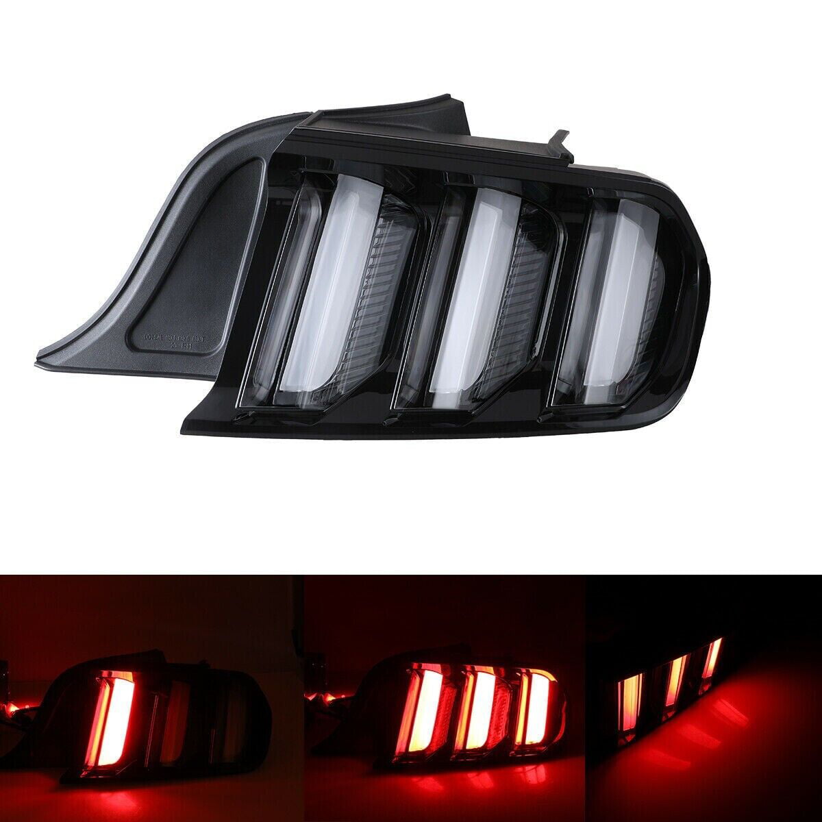 For 15-22 Ford Mustang Black Euro Style LED Sequential Turn Signal