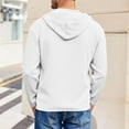 thumbnail image 7 of FRSASU Men's Cotton Linen Pullover Hoodie, Long-Sleeve Drawstring Slub thermal White, 7 of 7