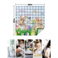 thumbnail image 4 of Easter Bunny Cloth Napkins Set of 4 Reusable Dinner Napkins, Spring Easter Eggs Floral Blue Plaid Cocktail Napkin Washable Table Napkins for Wedding/Holiday Party/Baby Shower 20"x20", 4 of 7