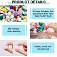 thumbnail image 4 of 400pcs 8 Colors Pom Poms 8~30mm Pompom Puff Balls Mini Soft Craft Pom Pom Balls Ornaments for Christmas Saint Patrick's Day Wedding Birthday Mirrord Decor DIY Sewing Craft Supplies, 4 of 6