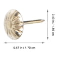 thumbnail image 2 of unbranded 500Ud Tachuelas Doradas De Hierro Para Tapicería Y De Sofás, 2 of 6