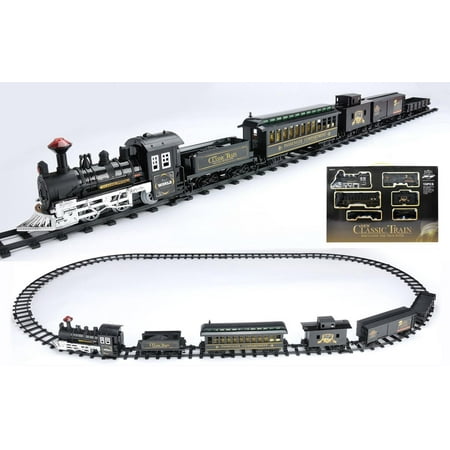 16-Piece Battery Operated Lighted & Animated Classic Train Set with
