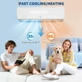 thumbnail image 2 of Lumiparty 18,000 BTU Ductless Mini Split Air Conditioner & Heat Pump, 21 SEER2 Inverter, 230V, WiFi Enabled, Quiet Operation, Cools/Heats up to 1,250 Sq Ft, White, 2 of 9