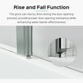 thumbnail image 3 of YYAo Tub Door, Bypass Tub Shower Door,Frameless Folding Shower Doors, Bathroom Pivot Tub Glass Door, Chrome, 3 of 9