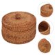 thumbnail image 4 of Autumn vine woven round storage box Tea Dim sum snack storage basket Chess storage basket Straw woven tape, 4 of 4