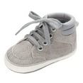 thumbnail image 7 of Gyratedream 0-18M Baby Boys Girls Suede PU Leather Moccasins Soft Sole High-Top Shoes, 7 of 7