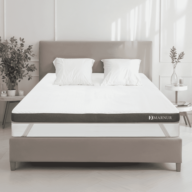 MARNUR 3" Gel Memory Foam Mattress Topper, King, Cooling photo 8