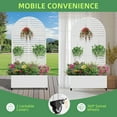 thumbnail image 5 of MAYEERTY 35*16*71"Outdoor White Metal Planter with Arch Louvered Climbing Trellis, Drainage hole & Wheels, 5 of 8