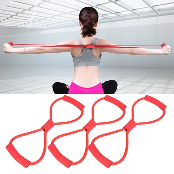 Professional 8-Shaped Resistance Band Chest Expander and Figure 8 Yoga Pull Rope for Fitness stretching and Deep Body Shaping, 20x20 Inches / 50.8x50.8 cm