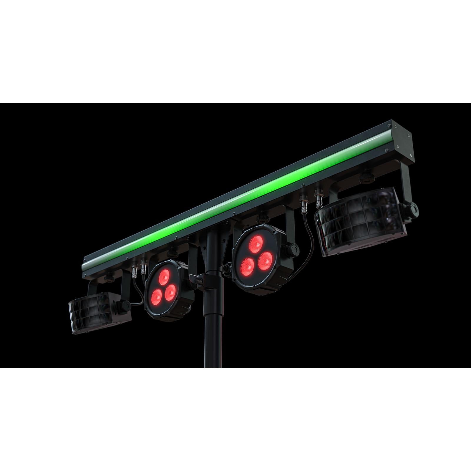 Chauvet DJ GigBAR 3 ILS 3-in-1 Effect Lighting System 2-Pack with Fog Machine & Controller Package