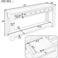 thumbnail image 3 of Console Table, Entryway Table with Storage Drawers and Bottom Shelf, Classic Accent Sofa Table, Console Tables with Solid Wood Frame and Legs for Entryway Bed Room Living Room Apartment,Gray Wash, 3 of 9