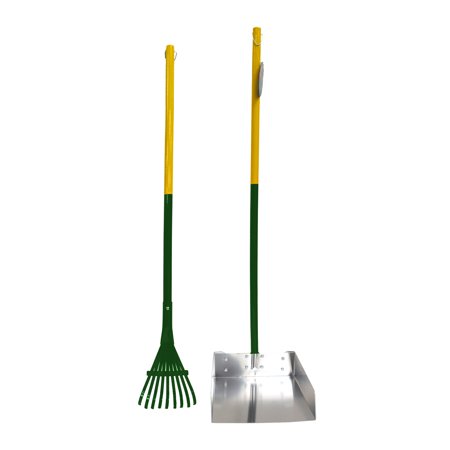 UPC: 0045663182458 | Four Paws Dog Rake & Scooper Set for Pet Waste Pick-up Rake & Pan Set Large 9.5 x 10 x 38