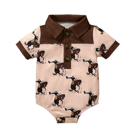 

Toddler Baby Girls Climbing Clothes Home Crawling Clothes Wrapped Fart Coat Cow Horse Cartoon Print Onesie Outdoor Wear For 9-12 Months