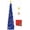 Laser Blue, variant on 5FT Pop Up Christmas Tree with Lighted Top Star, Collapsible Pencil Tree | 2-Color Top Star, Easy Assembly, Green PVC Tinsel, 8 Modes, 6H Timer