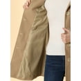 thumbnail image 6 of INSPIRE CHIC Women's Winter Elegant Contrast Color Lapel Collar Long Trench Coat, 6 of 7