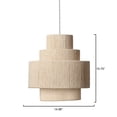 thumbnail image 3 of J&D Design Filament Rope Pendant Off White Jute, 3 of 7