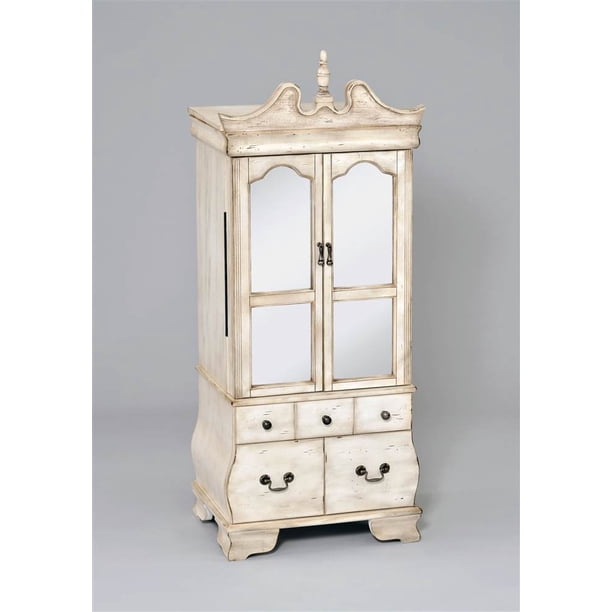 ACME Otis Jewelry Armoire, Antique White