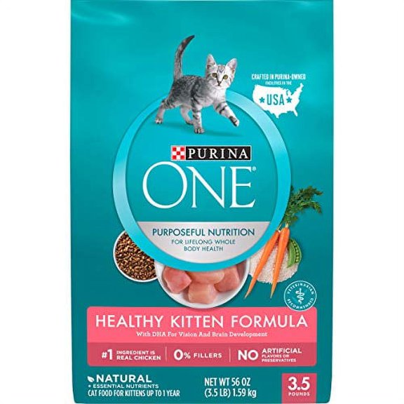 [Multiple Sizes] Purina ONE Natural Dry Kitten Food, Healthy Kitten