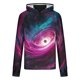 thumbnail image 2 of Ceisia Black Hole Galaxy Print Hooded Top Men's Slim Fit Long Sleeve UV Protective Face Mask Shirt Hot Pink M Gifts, 2 of 5