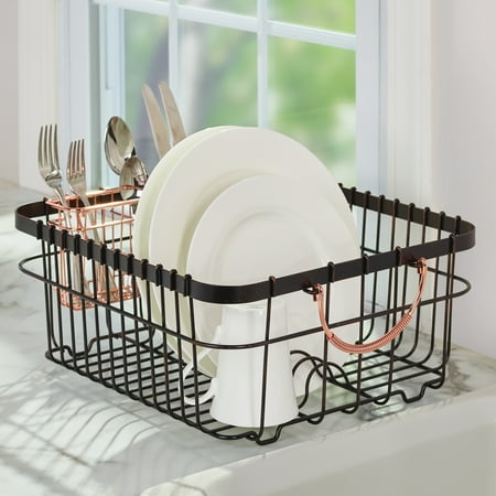 Better Homes Garden General Store Dish Rack With Copper Handles