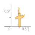 thumbnail image 2 of Auriga 925 Sterling Silver Gold-tone Letter T Initial Charm for Women(L- 15.66mm, W- 7.39mm), 2 of 6