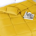 thumbnail image 6 of BNM Solid Comforter Down Alternative Bedding, Queen, Yellow, 6 of 8