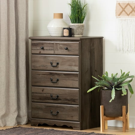 South Shore Prairie 5-Drawer Chest, Fall Oak