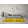 thumbnail image 3 of Ahgly Company Machine Washable Indoor Rectangle Abstract Yellow Modern Area Rugs, 5' x 7', 3 of 4