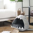 thumbnail image 2 of Shark Shaped Pet Bed for Cats and Dogs, Washable and Foldable Pet Cave House, Breathable Sleeping Nest, Portable Pet Hut with Random Color Inner Cushion, 2 of 8