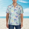 thumbnail image 2 of Xecao Colorful Butterfly print Hawaiian shirt - a stylish short-sleeve button-down for men, perfect for casual beach and tropical outings., 2 of 9