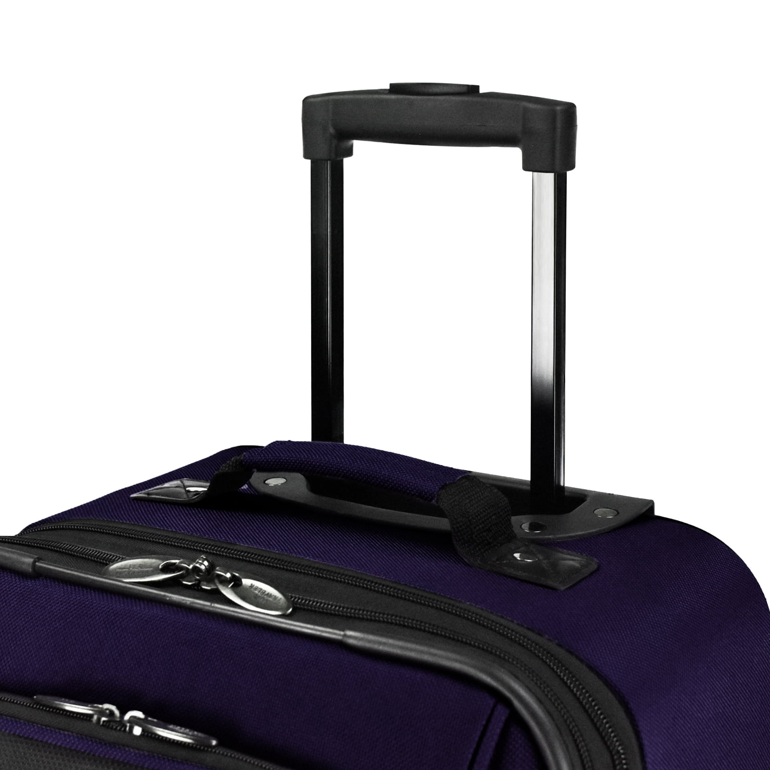 U.S. Traveler Charleville Fabric Expandable Spinner Luggage, Purple, 29" Checked Large