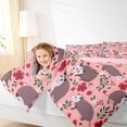 thumbnail image 4 of Homewish Wild Opossum Queen Comforter Set,Retro Rustic Flower Bedding Sets,Gray Pink Red Bedding Comforter Set For Boys Kids,Breathable Home Decor Reversible,3 Pieces, 4 of 8
