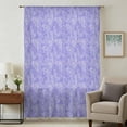 thumbnail image 2 of Purple Flowers Semi Sheer Curtains Drapes for Living Room, Bedroom, French Doors Window 54 Inches Long, Spring Vintage Flowers Country Plants Rod Pocket Chiffon Curtain Drapery Voile Draperies Panel, 2 of 8