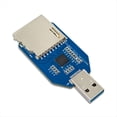 thumbnail image 2 of MóDulo Lector USB 3.0 para Tarjetas SD+TF, 2 en 1, Doble Lectura, Integrado, Mini MóDulo Lector con Chip GL3224., 2 of 7