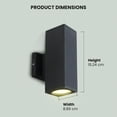 thumbnail image 4 of DVI DVP115015BK Summerside 10.25" Black Outdoor 2-Light Wall Sconce Wet Rated, 4 of 7