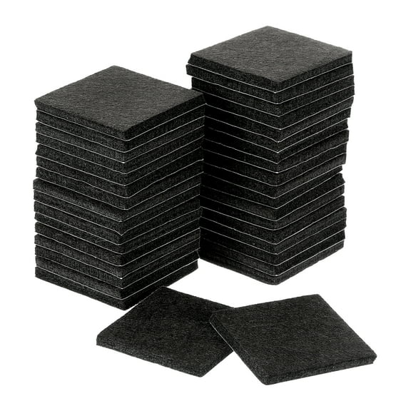 Uxcell Furniture Pads, 36Pcs 2" Square Self Adhesive Felt Furniture Pads, Floor Protectors for Furniture Feet Chairs Legs Hardwood Floors Black