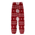 thumbnail image 5 of Garbnen Plaid Flannel Pj Pants for Men Winter Fluffy Fleece Men's Sleep Pants with Pockets Wide Leg Elastic Band Pajamas Bottoms, 5 of 7