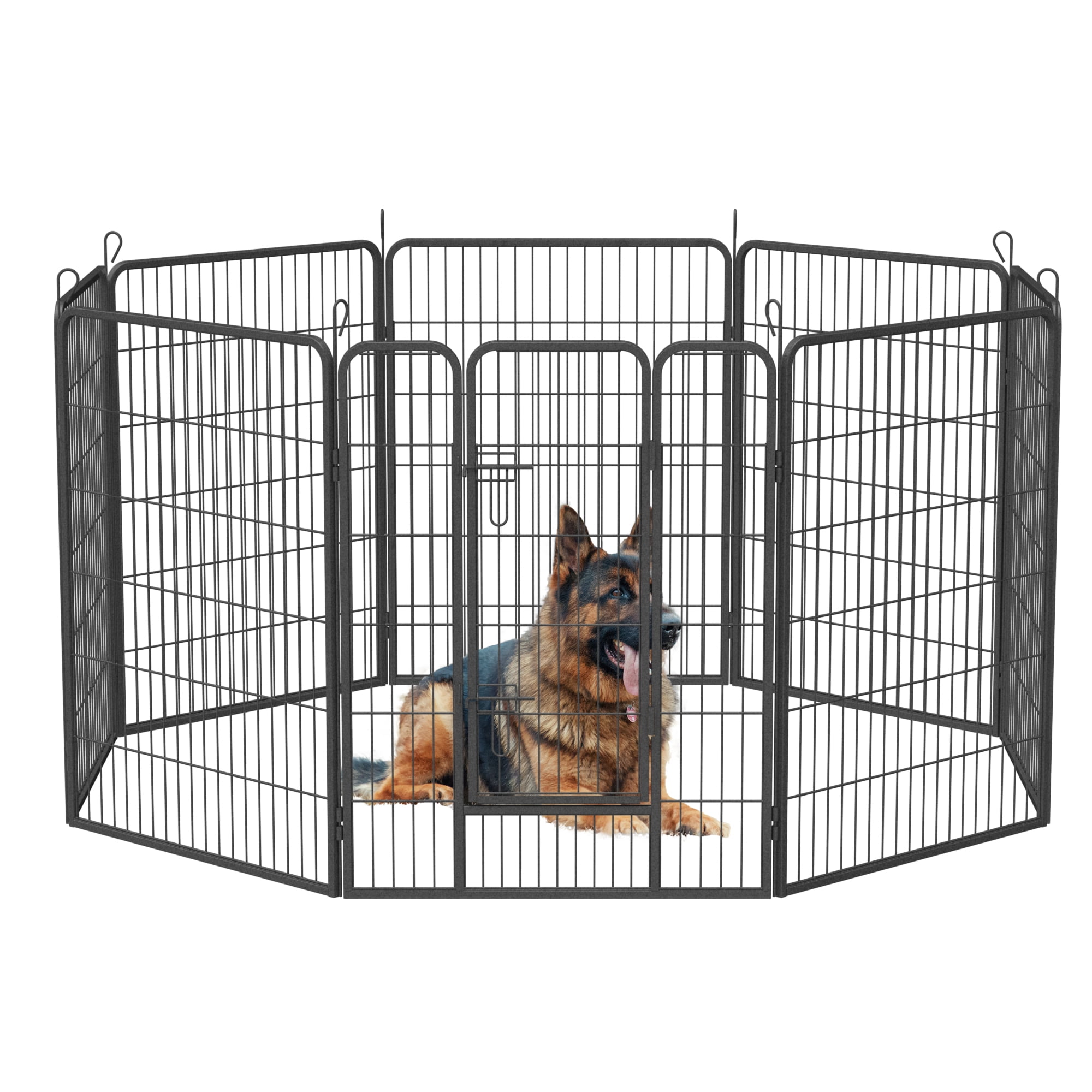 Pefilos 39"Height Dog Playpen Outdoor, 8 Panels Dog Pen Dog Fence Exercise Pen with Doors for Large/Medium/Small Dogs, Pet Puppy Playpen for RV, Camping, Yard, Black L Pefilos 39"Height Dog Playpen Outdoor, 8 Panels Dog Pen Dog Fence Exercise Pen with Doors for Large/Medium/Small Dogs, Pet Puppy Playpen for RV, Camping, Yard, Black L