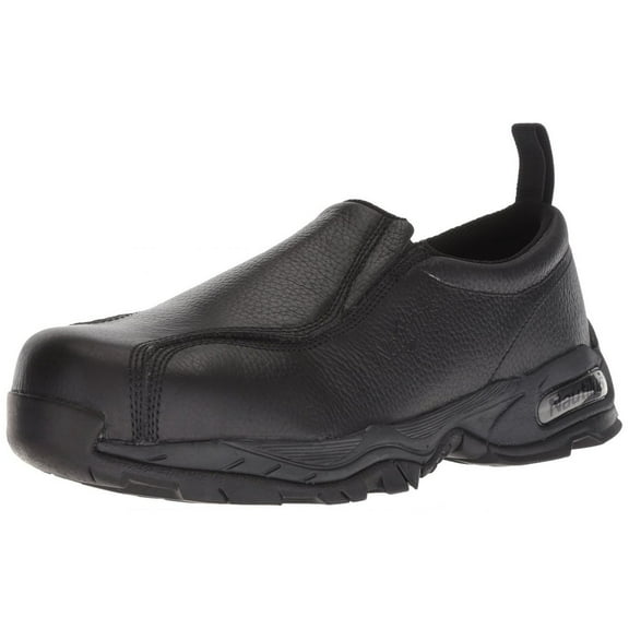 Nautilus Mens Steel Toe Slip-On Shoes Black Leather Size 12 Medium Waterproof
