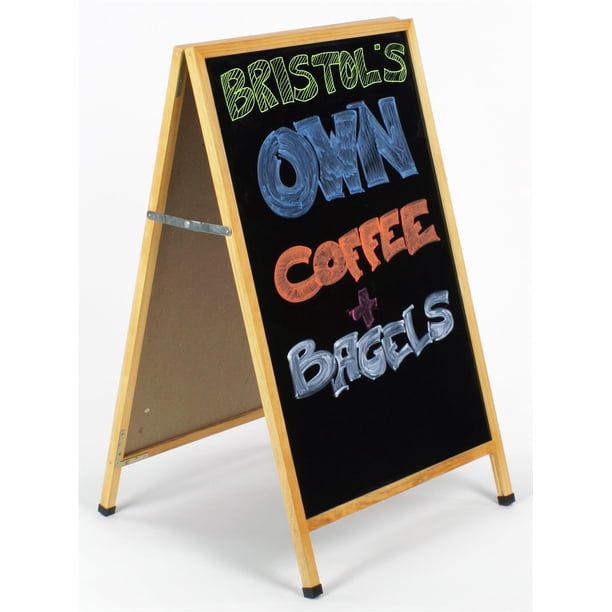 Marker Boards 261/2”w x 431/4”h x 26”d Wood Finish Frame Sidewalk