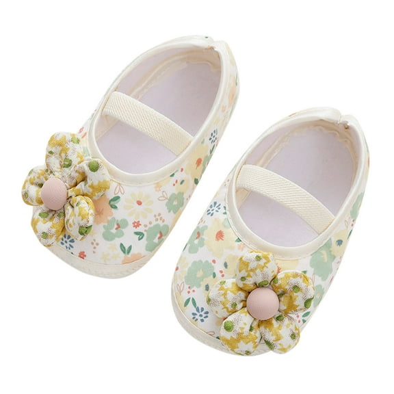 Mepaouo Baby Crib Shoes Girls Princess Bowknot Soft Sole First Walking Indoor Floor Slippers 3-12M