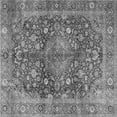 thumbnail image 1 of Ahgly Company Indoor Square Medallion Gray Traditional Area Rugs, 4' Square, 1 of 1
