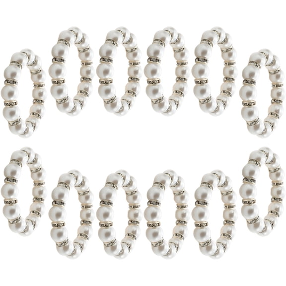 12 Pcs Dining Table Napkin Ring Holders Decor Napkins Rings Serviette Buckles Metal Plastic Banquet