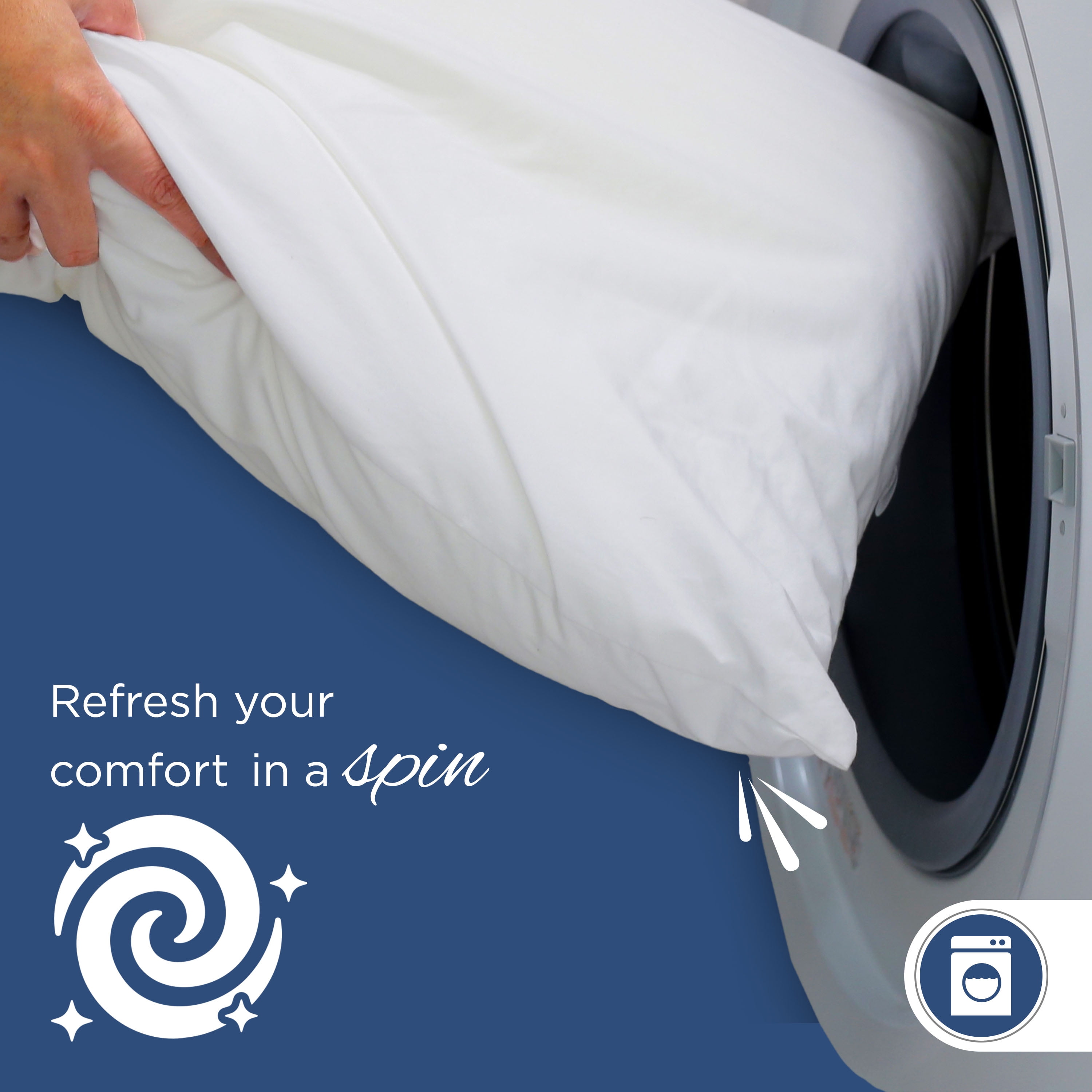 Martex 2-Pack Decorative White Pillow Inserts 18x18 – Soft & Supportive