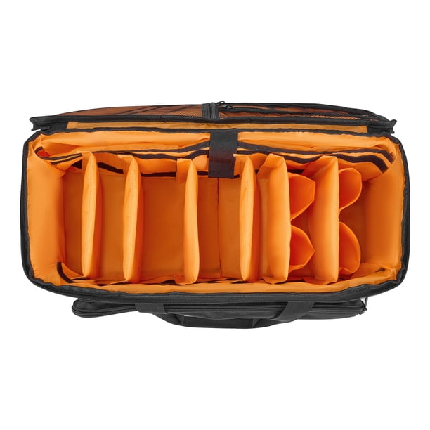 KFFKFF Rolling DJ Cable Bag, 1680D, Padded Gig Bag with Wheels, 6