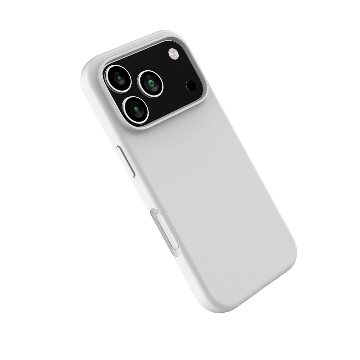 Minimalist Soft Silicone Cover for iPhone 17 Pro Max - White