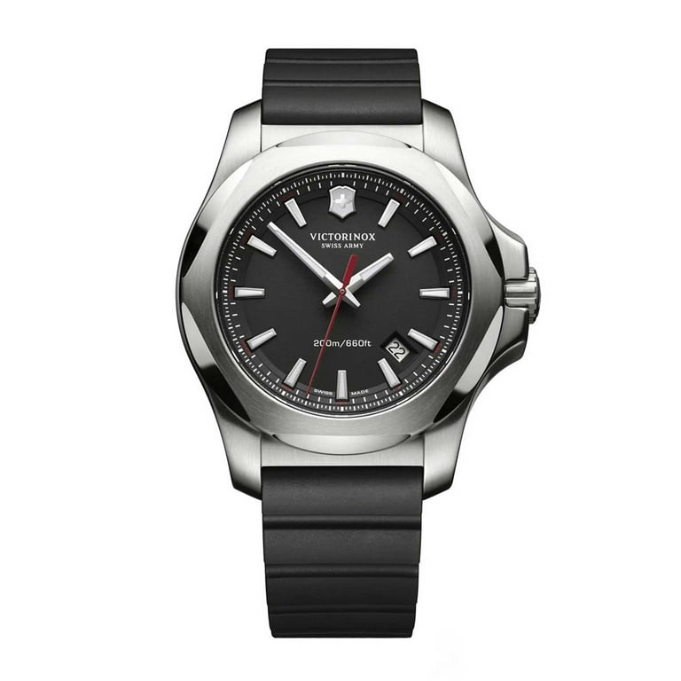 Victorinox swiss army watch clearance men's black rubber strap