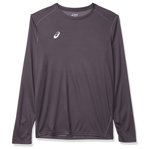ASICS Mens Plain Logo Basic T-Shirt dkgray XL