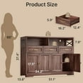 thumbnail image 3 of Ahomly 51" Buffet Cabinet with Adjustable Storage, Charging Port - 3 Drawers & 4 Doors Large Sideboard, Multi - Scene Coffee Bar/Microwave Stand for Kitchen,Living Room,Entryway（Brown）, 3 of 8